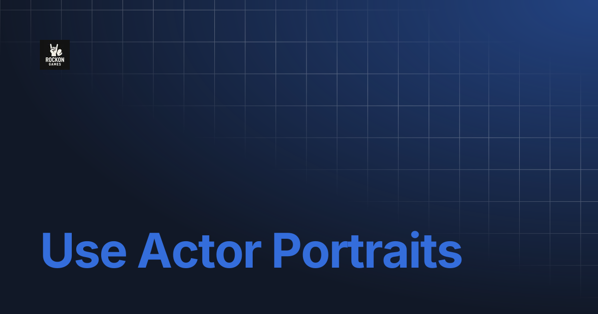 Use Actor Portraits | RPGReact Docs
